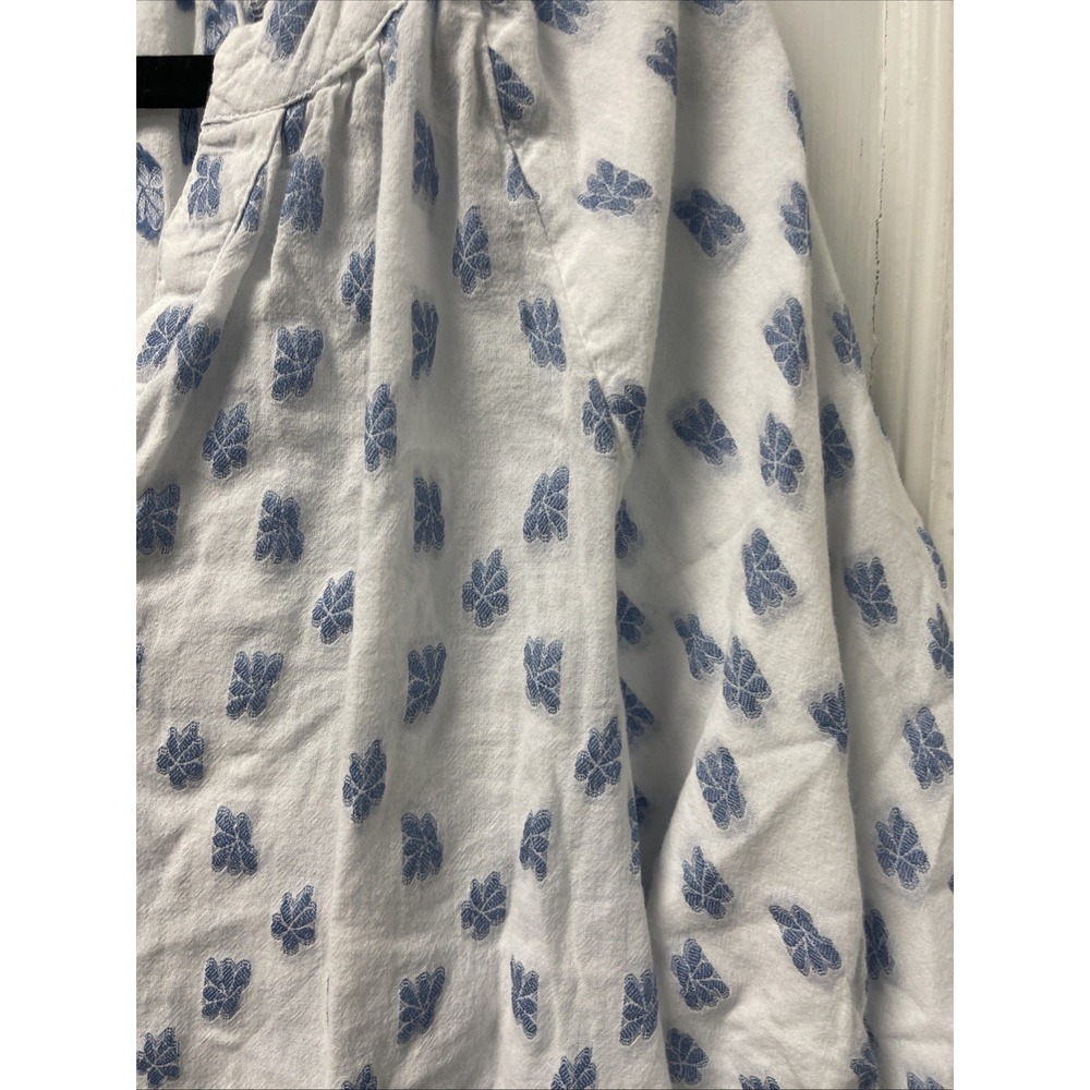 Sonoma Goods For Life Blouse Top Women's XL Blue Floral Rayon 3/4 Sleeve Peasant - Picture 5 of 13
